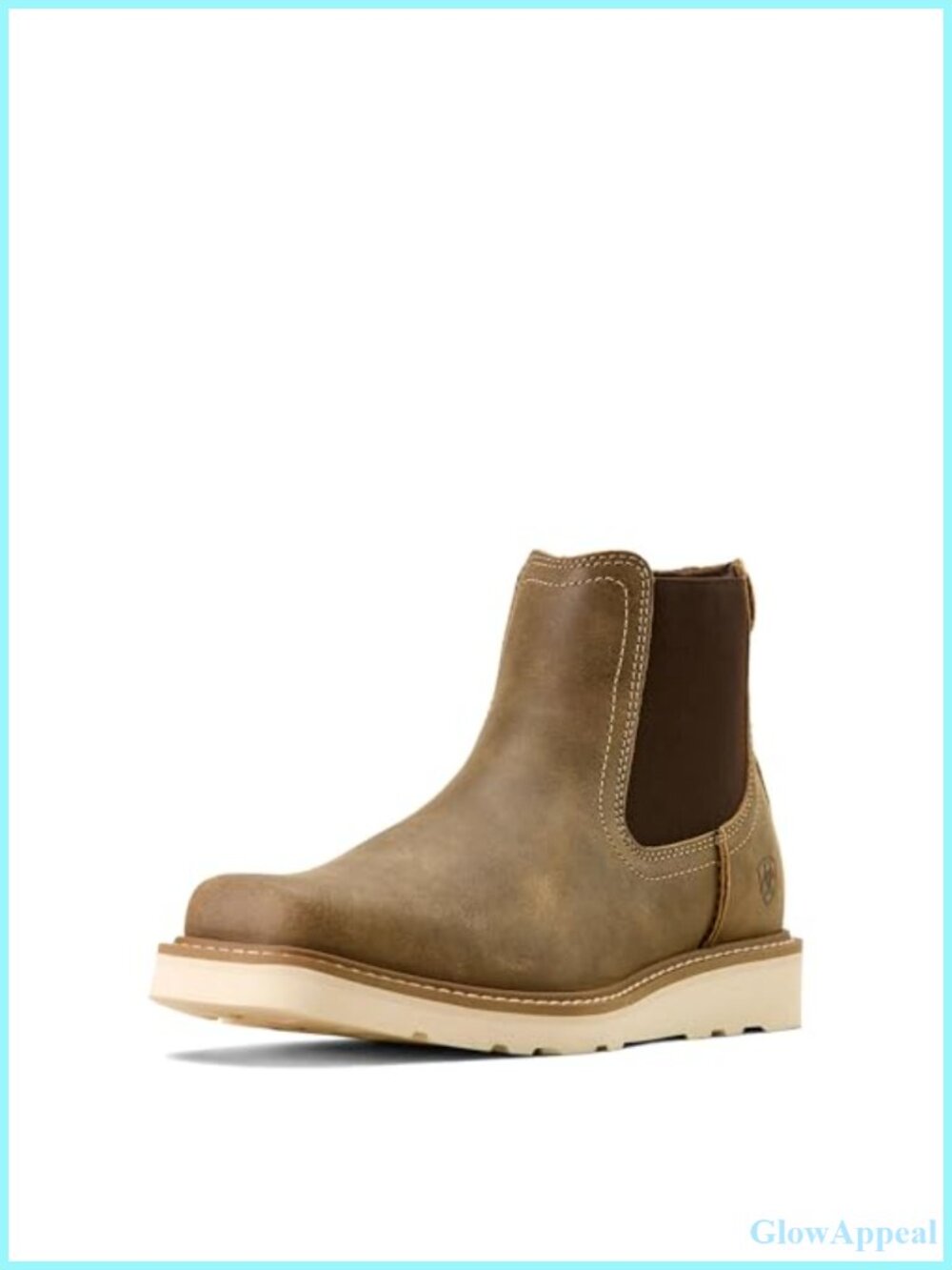 Men's Leather Chelsea Square Toe Boot Calf High Slip Resisting